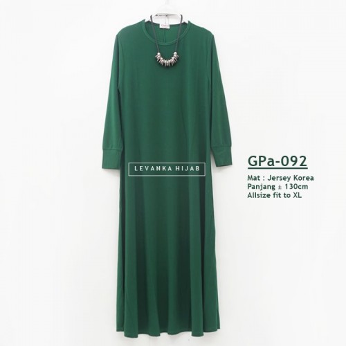 GPa-092 Gamis Polos Semi Klok